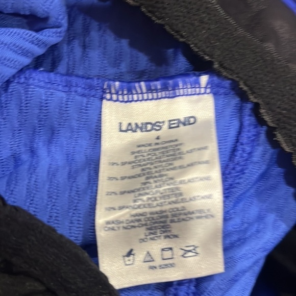 LANDS’END blue swim tankini top size 4. - Picture 5 of 6